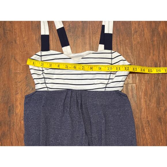 Lululemon Run Back On Track Tank Deep Indigo /Quiet Stripe White Deep Indigo 6 - Picture 4 of 9